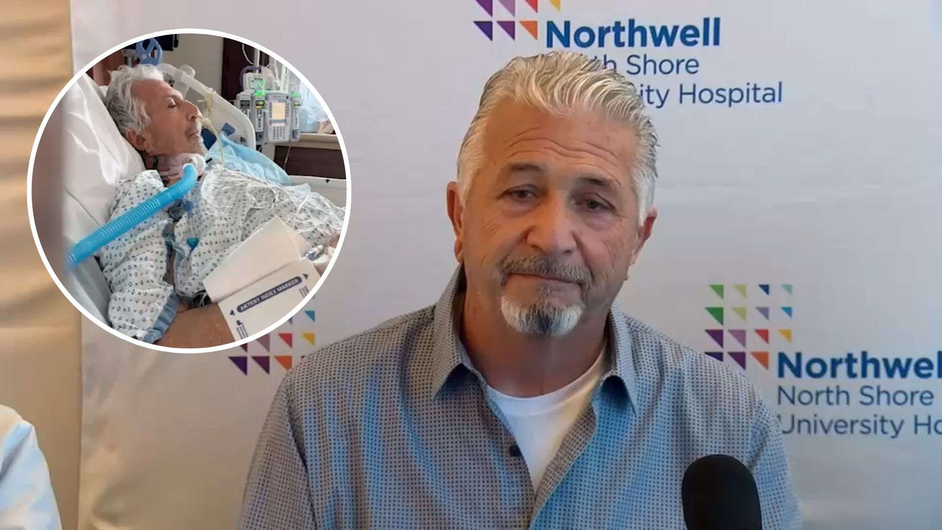Frank Bosco, a flu survivor, with his wife Theresa, advocating for vaccination.